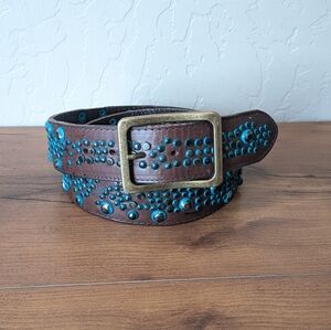Bed Stu Oxy Leather Studded Belt